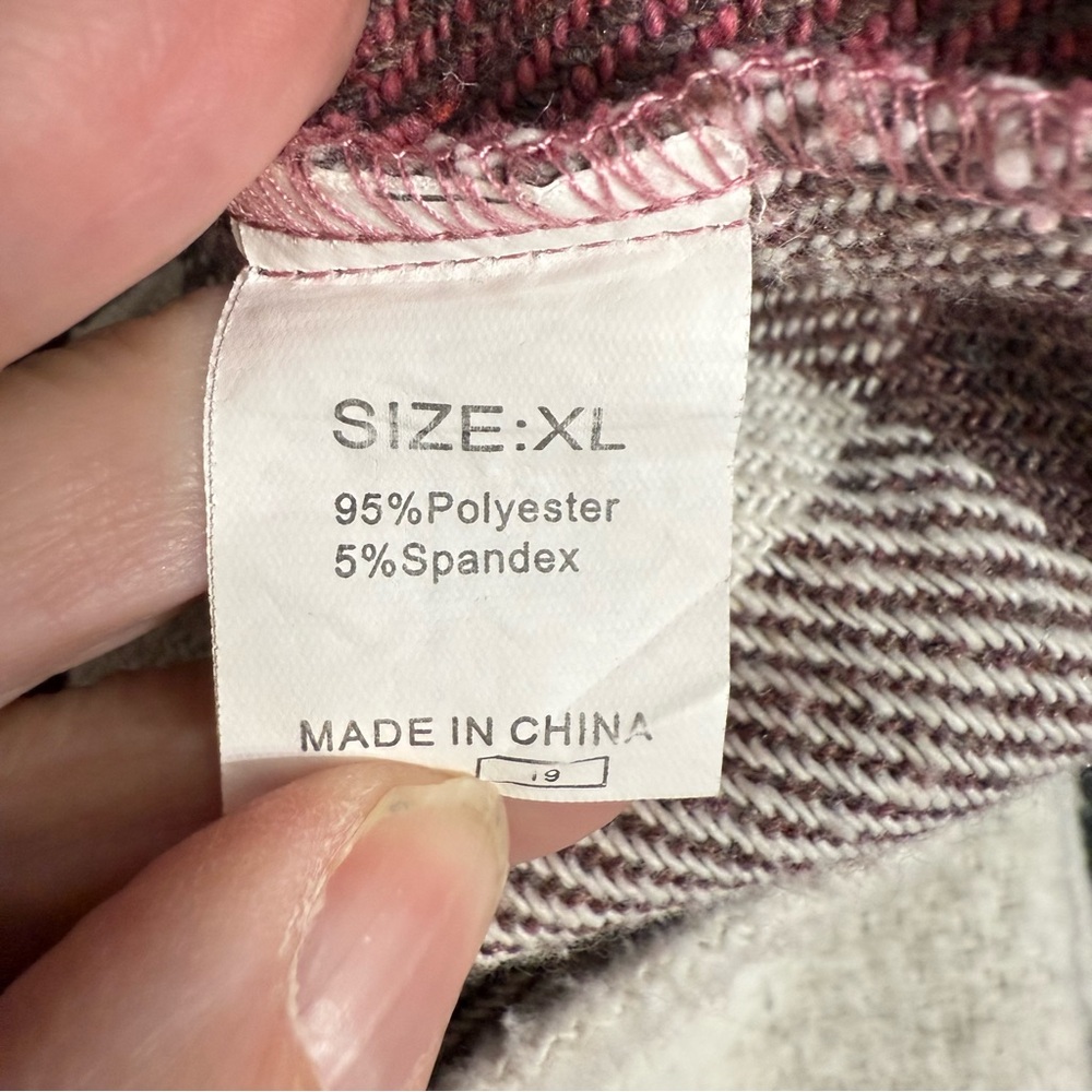 Lemon Love Boutique Pink Plaid Shacket size XL - Picture 9 of 10